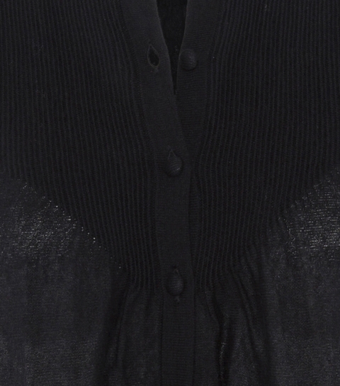 Ripple Cardigan black detail
