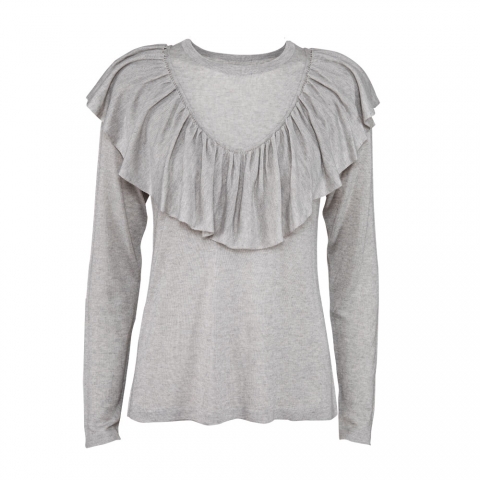 FRILL BLOUSE – SILVER